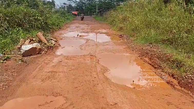 Jalan Penghubung Dua Desa Rusak Parah Warga Harap Perhatian Pemerintah